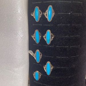 New Vintage Sterling Silver Ring with Turquoise